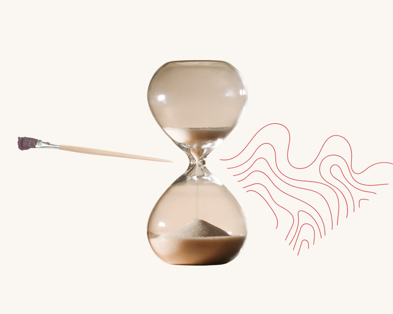A hand holding a paintbrush and an hourglass

AI-generated content may be incorrect.