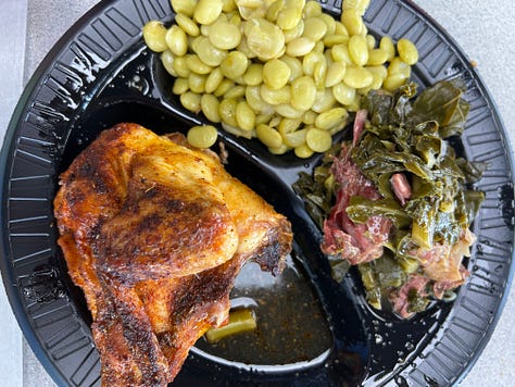 pictures of the royal ranch house and plates of food in irondale Alabama