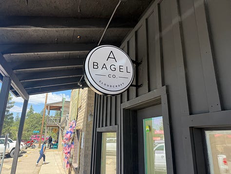 bagels, burro street shop in Cloudcroft, A Bagel Co.