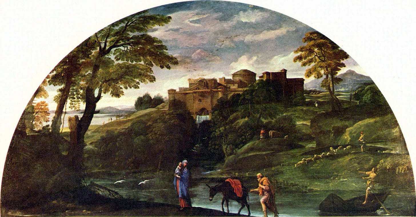 Landscape with the Flight into Egypt by Annibale Carracci Landscape with the Flight into Egypt by Annibale Carracci