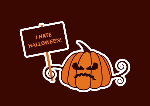 I Hate Halloween Vector Stock Illustration - Download Image Now - iStock