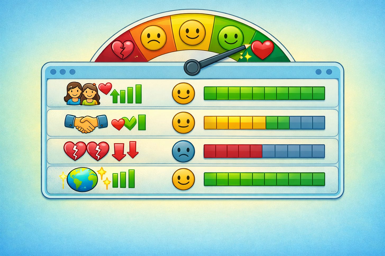 Emotional credit rating dashboard without people Emotional credit rating dashboard without people