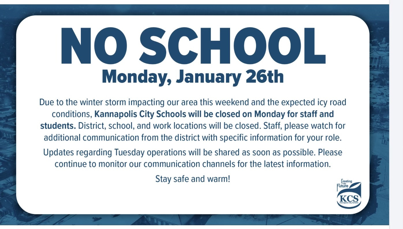 Kannapolis City Schools closed Monday after winter storm