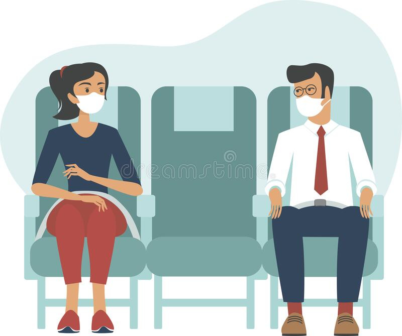 Cartoon People Traveling by Plane Stock Vector - Illustration of airplane,  economy: 175091426