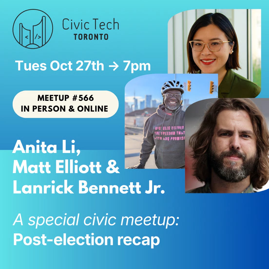 Flyer for CivicTech event on October 27