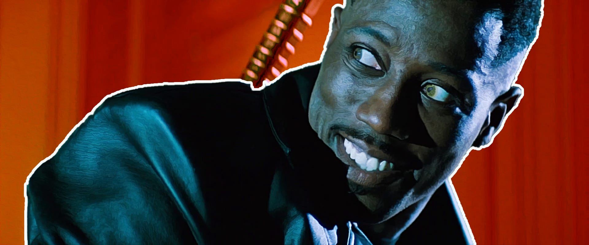 Wesley Snipes grinning in Blade