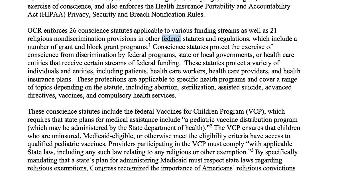 The HHS' Office for Civil Rights has now taken what they wrote for West ...