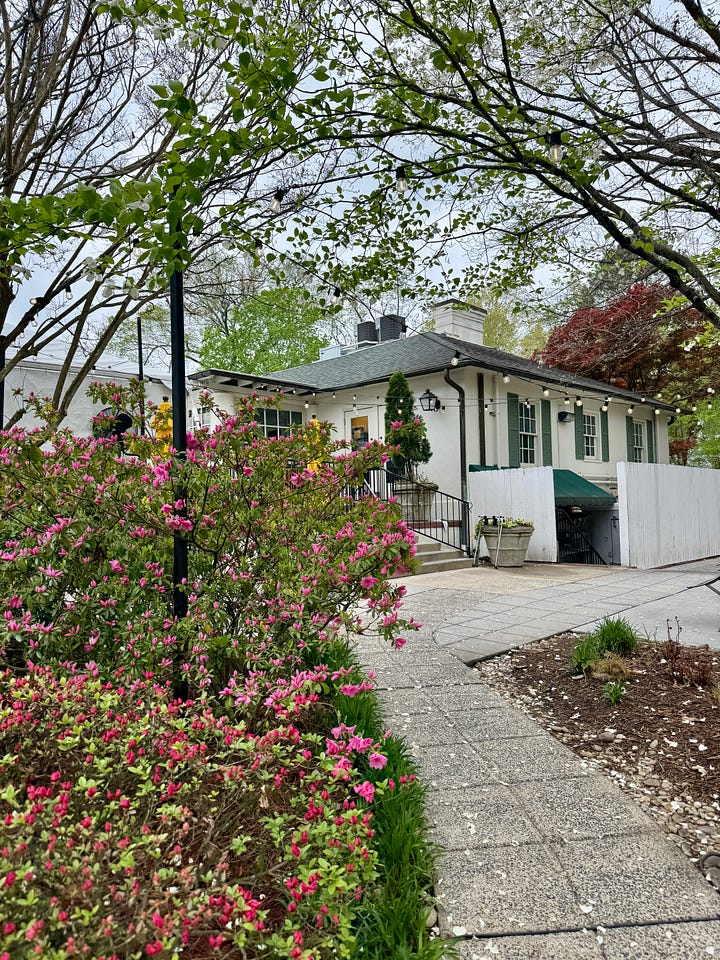 garden, lunch, book store, restaurant