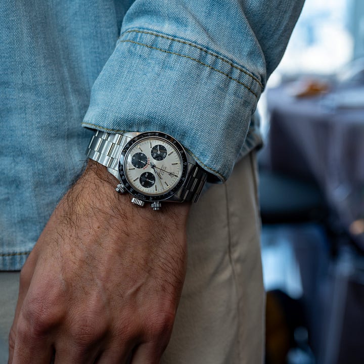 Wesley's grandfather's Datejust, and Justin's "Big Red" Daytona 6265.