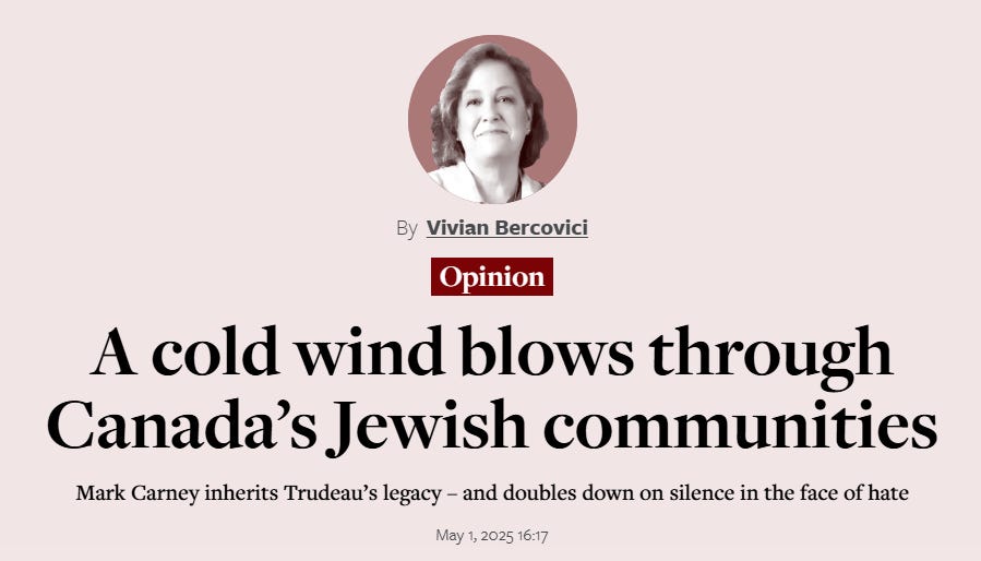 🇨🇦 Under PM Carney: A Frosty Place for Jews