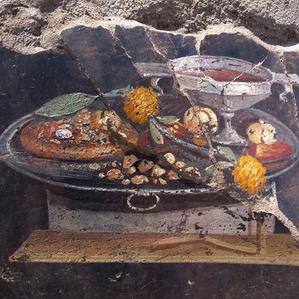 Was pizza already eaten in ancient Pompeii?