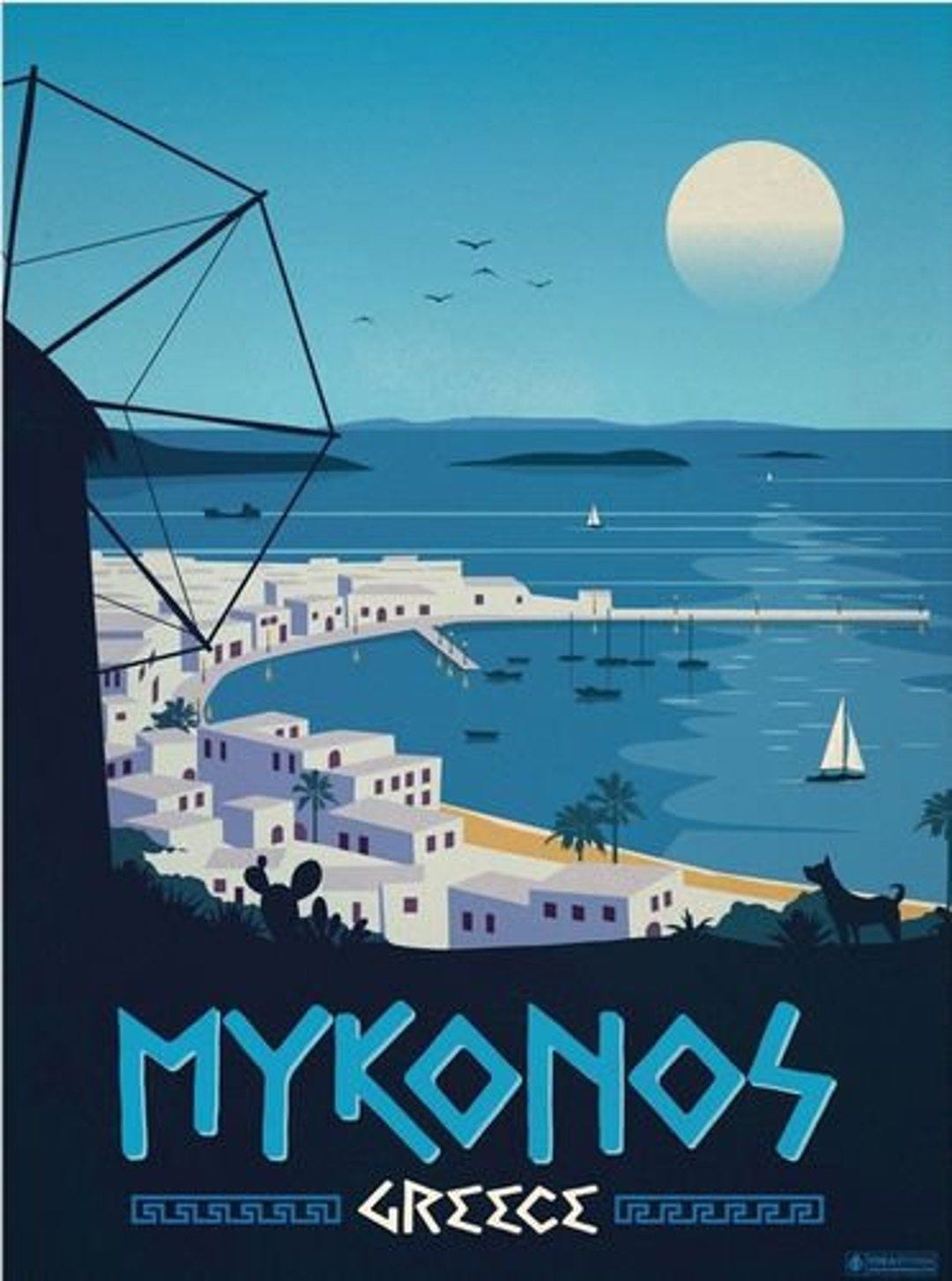 Vintage Mykonos Greek Islands Tourism Poster A3 Print - Etsy UK Vintage Mykonos Greek Islands Tourism Poster A3 Print - Etsy UK