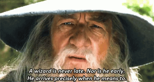 Gandalf A Wizard Is Never Later GIF - Gandalf A Wizard Is Never Later -  Discover & Share GIFs