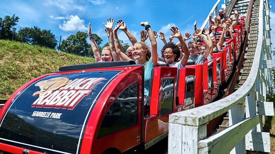 Jack Rabbit coaster at Seabreeze