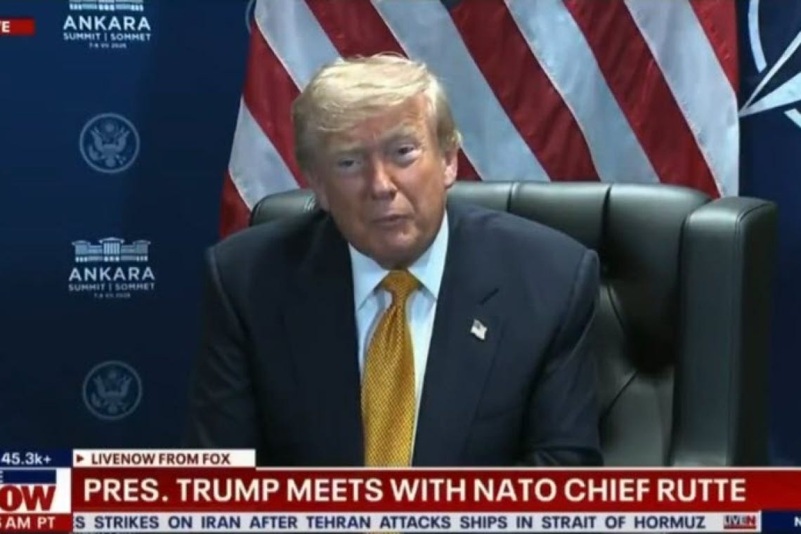 Trump Says of Iran Ceasefire, "To me . . . it's over; I don't want to deal with them anymore"