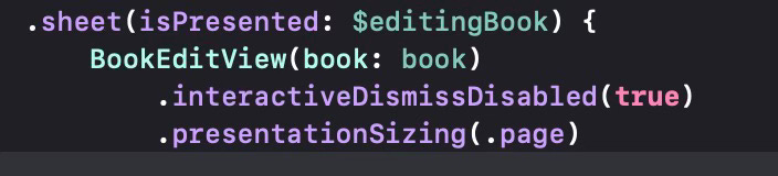 presentation sizing in SwiftUI