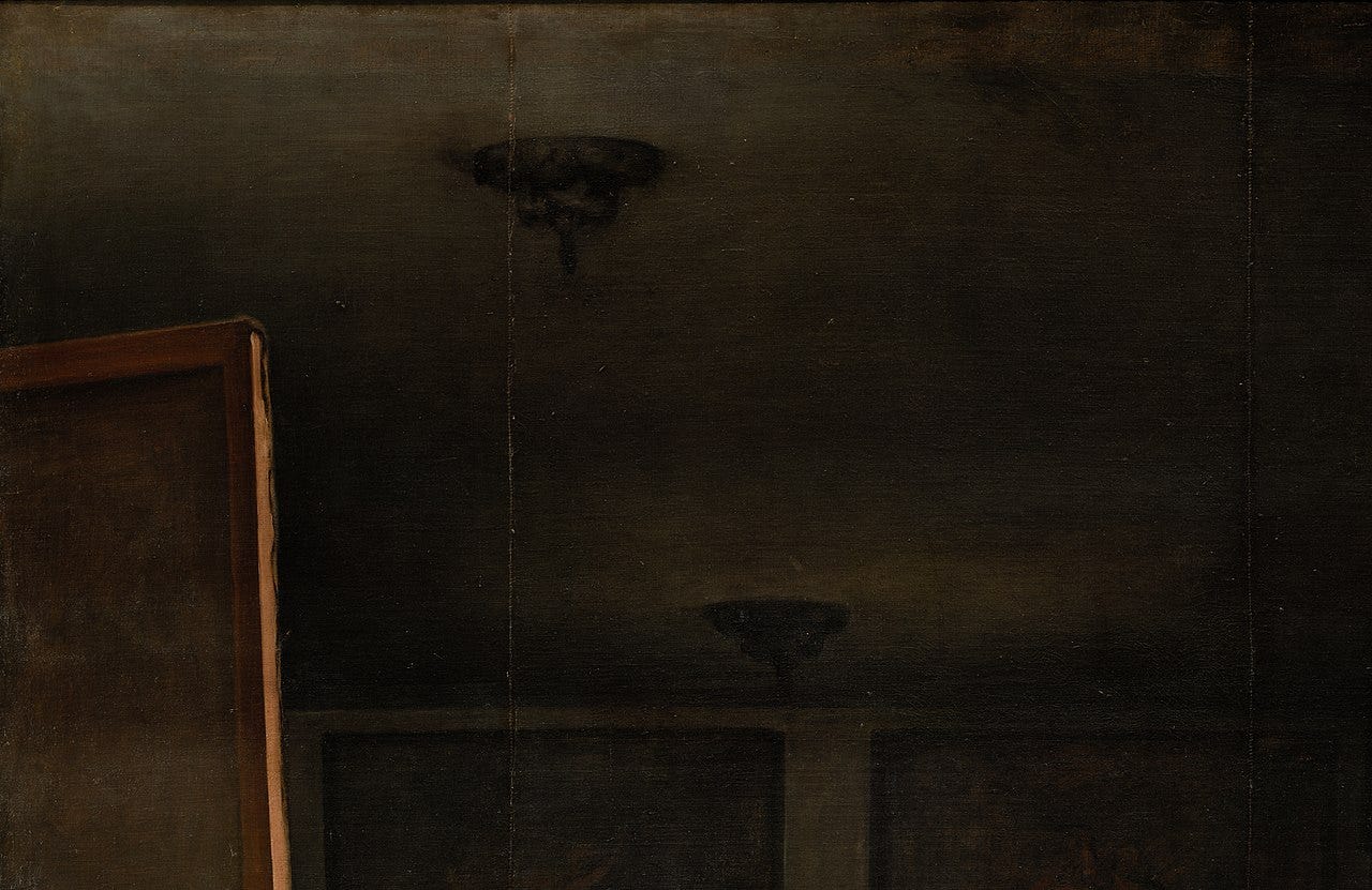 Velazquez at a large canvas among the royal household Velazquez at a large canvas among the royal household