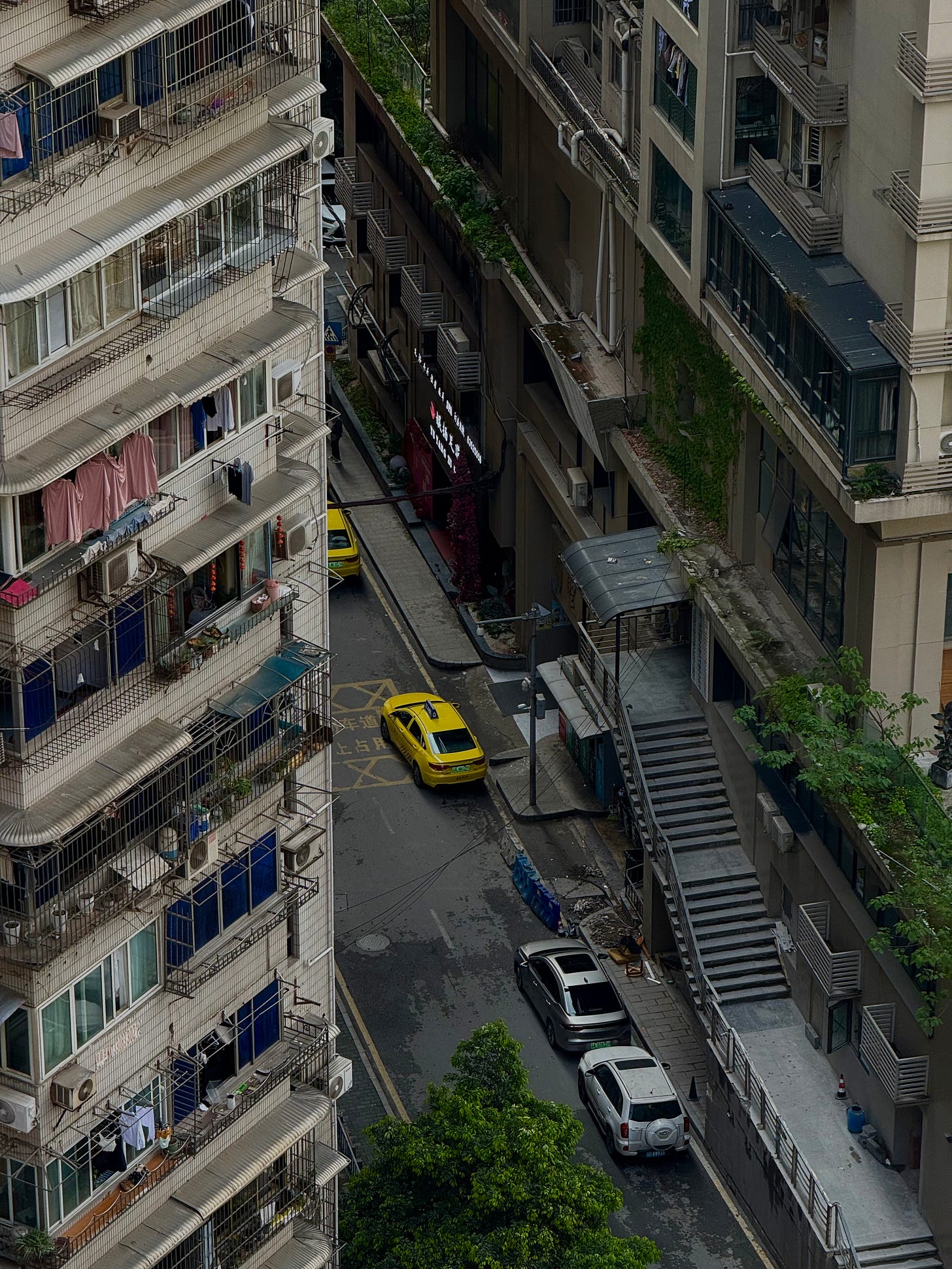 A view from the “base floor” of the Kuixing building.
