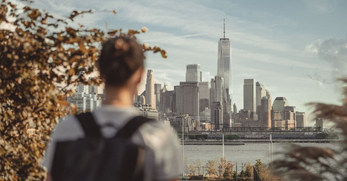 Man Looking at a View of New York Cityscape · Free Stock Photo