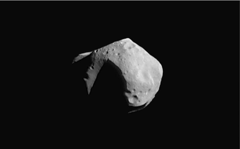 253 Mathilde, a carbonaceous asteroid that could be used to mine materials for rocket propellant (Credit: NASA)