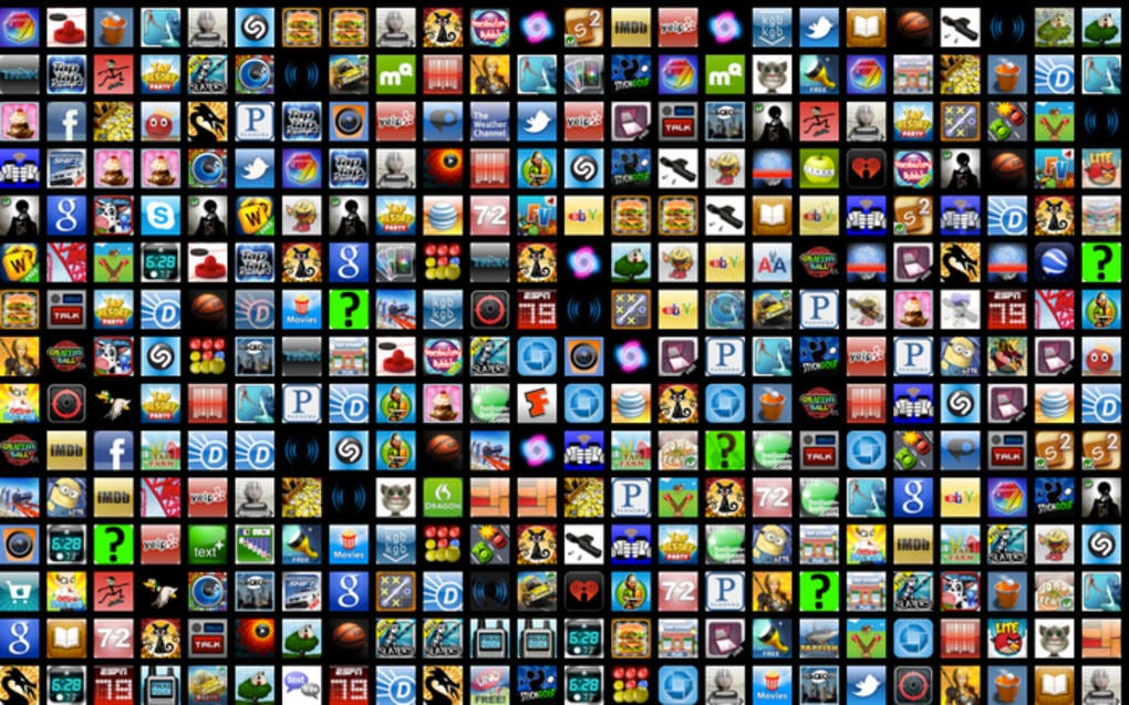 Screen filled with App Store icons. Screen filled with App Store icons.