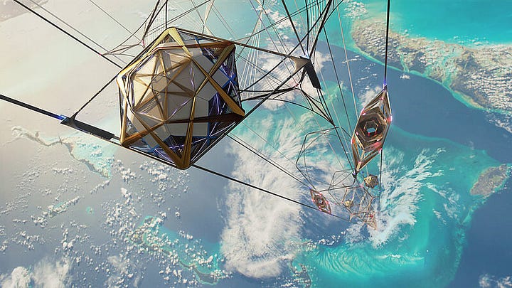 Des images de l'ascenseur spatial de Jordan William Hughes.