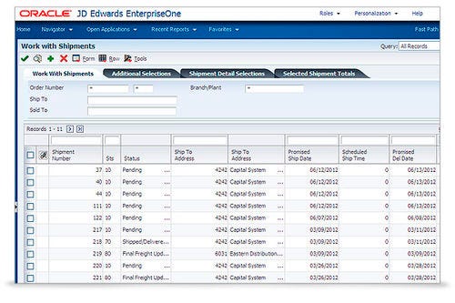 Software para informes - JD Edwards - Oracle - de ERP / de posicionamiento  / de cadena de suministro