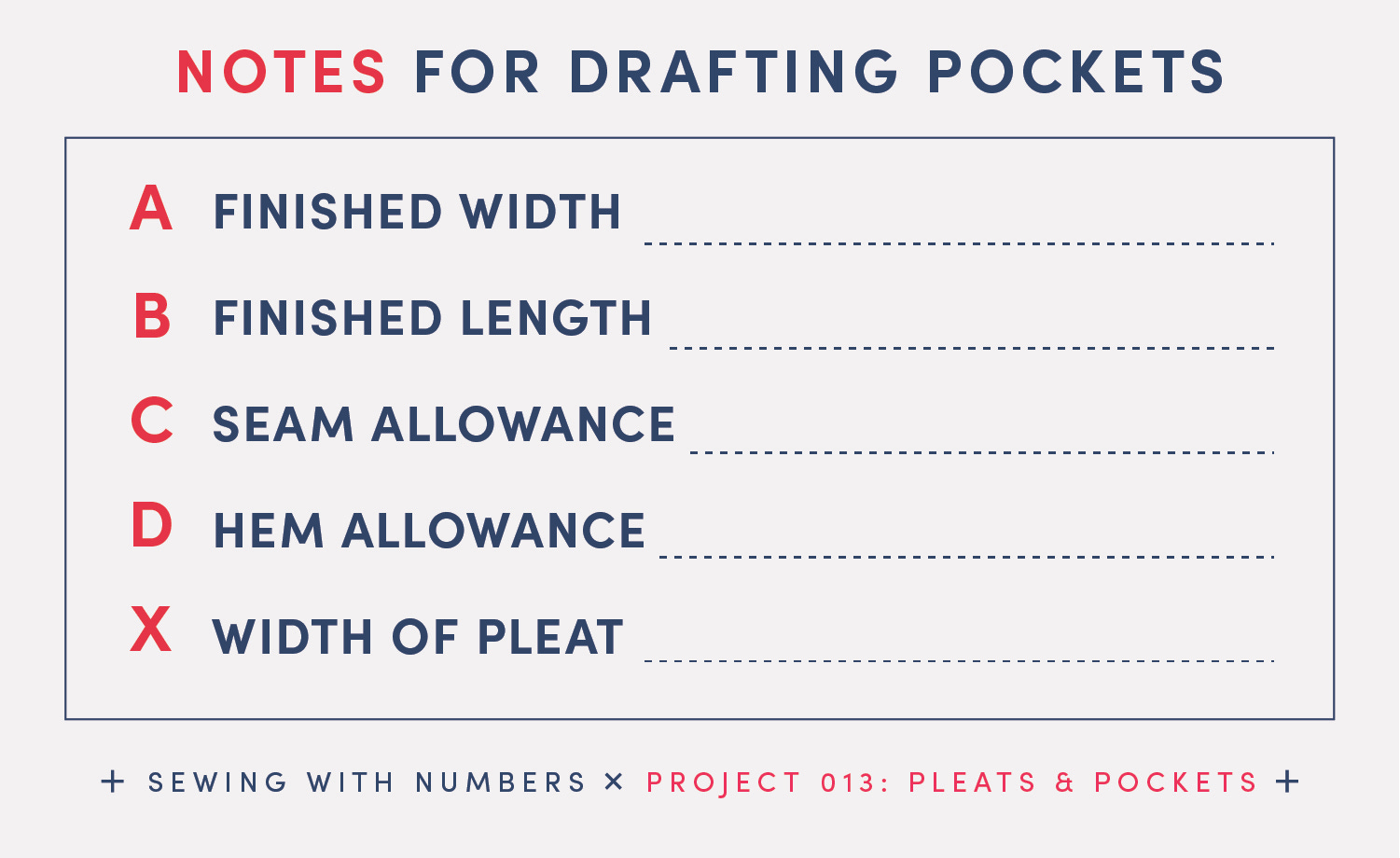 How to draft four styles of pockets - by Beth Wood