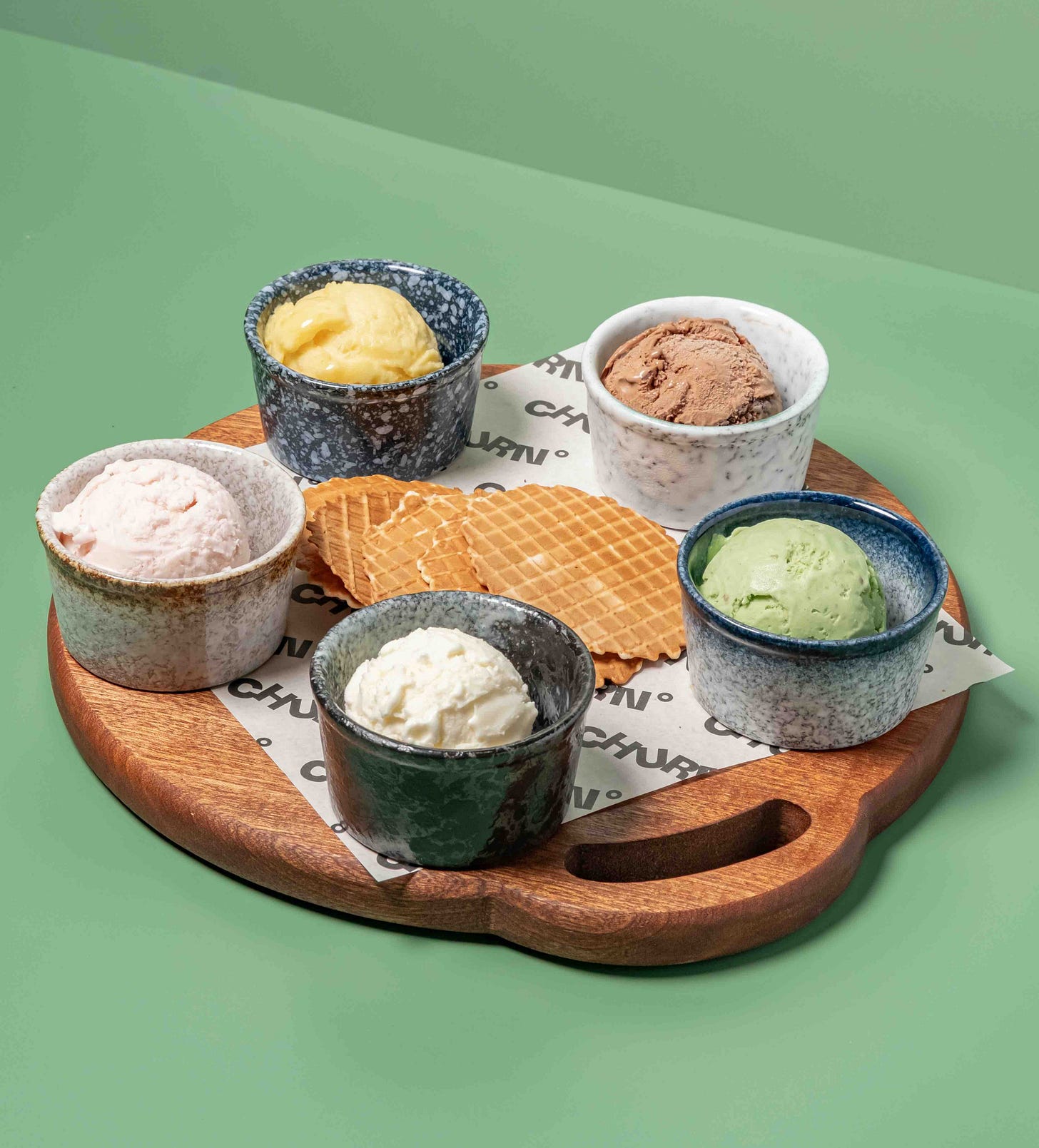 5 scoops of ice cream