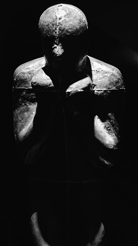 Black and white images captured at Apocalypse: From Last Judgement to Climate Threat