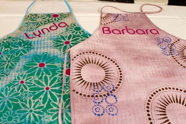 aprons that are personalized with names