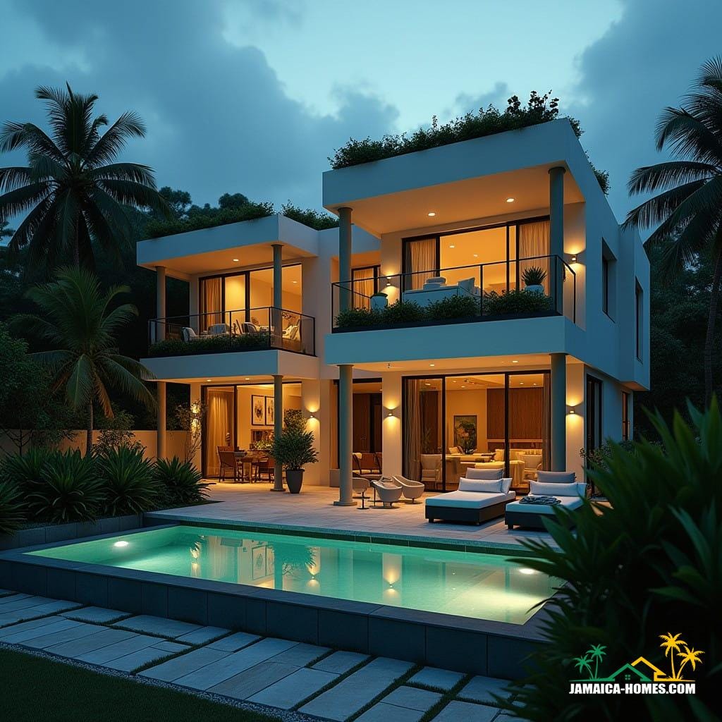 Modern luxury residential real estate, jamaica caribbean