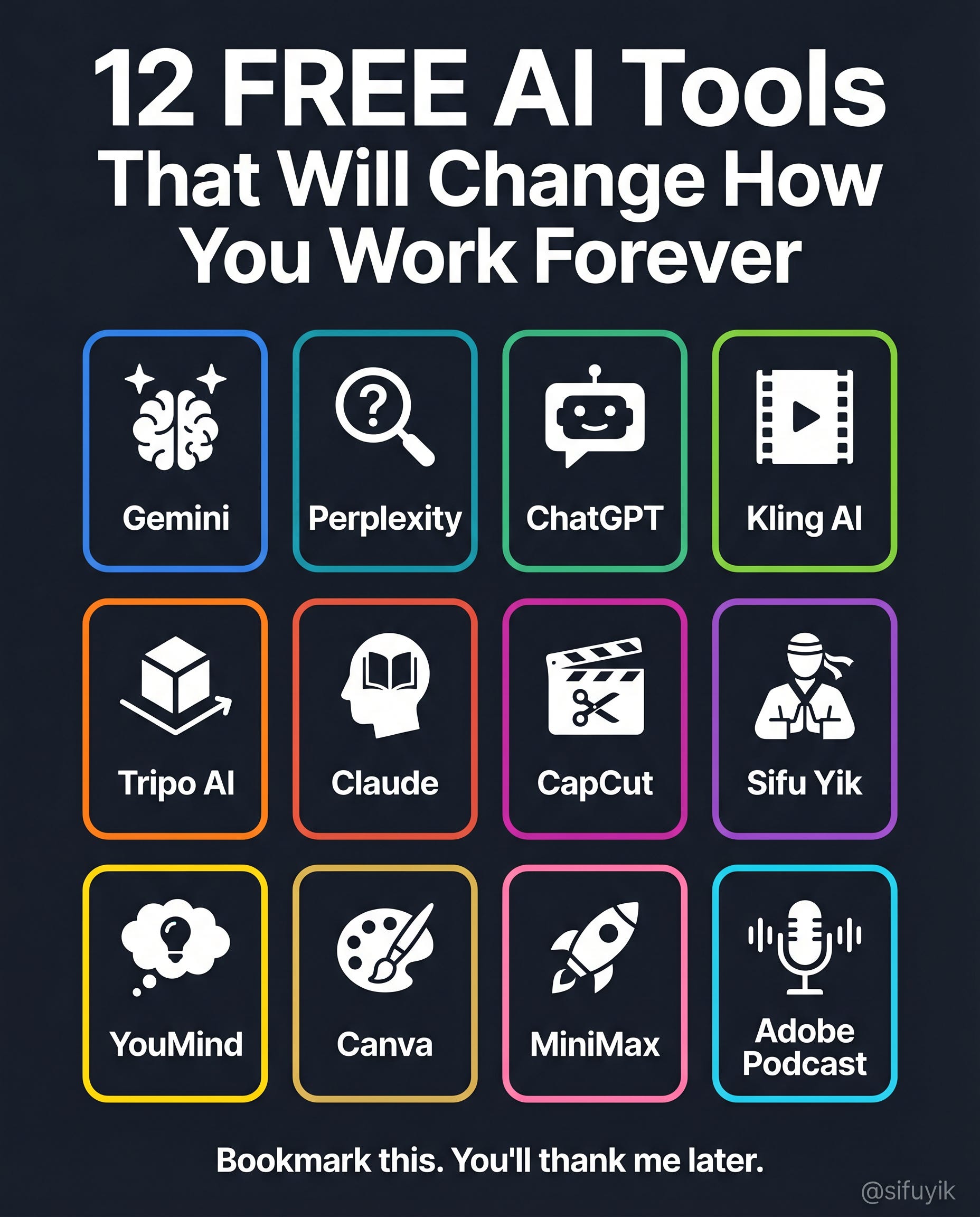 12 FREE AI Tools That Will Change How You Work Forever