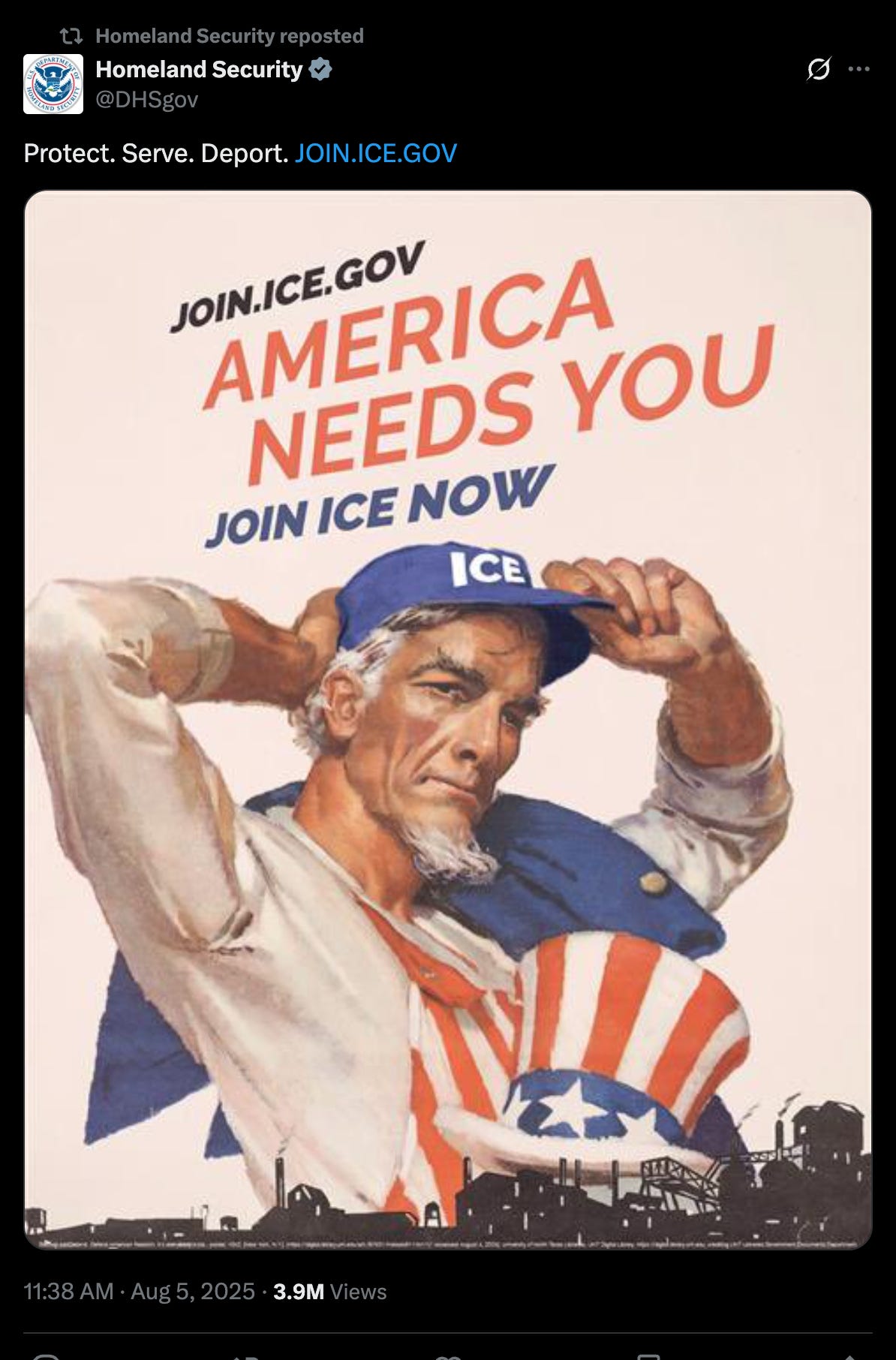 Homeland Security: "Protect. Serve. Deport." Homeland Security: "Protect. Serve. Deport."