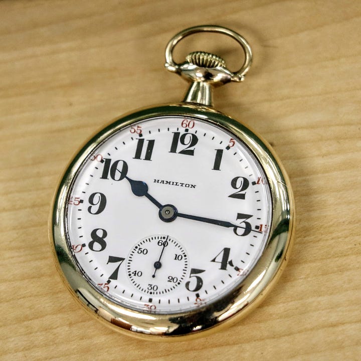20th century railroad watches from Waltham and Hamilton