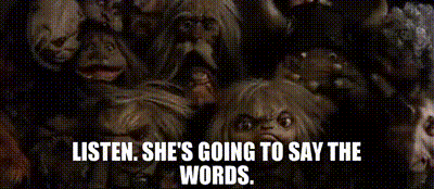 YARN | Listen. She's going to say the words. | Labyrinth (1986) | Video  gifs by quotes | e92213e2 | 紗