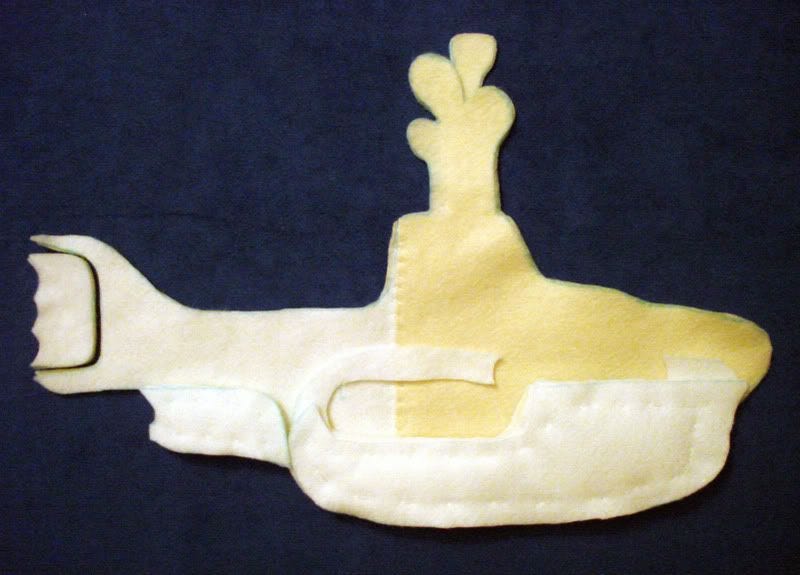 Lone Beader bead embroidery beading felt Beatles Yellow Submarine Beatlemania Lone Beader bead embroidery beading felt Beatles Yellow Submarine Beatlemania