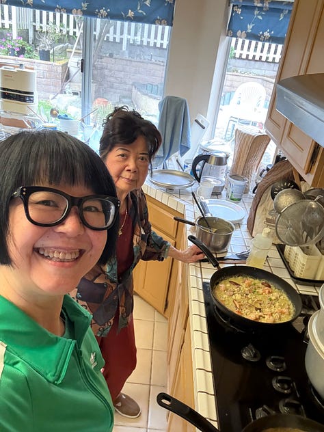 cooking with my mom