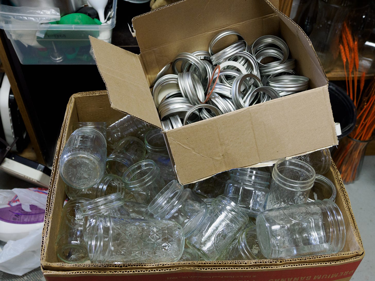 Canning jars and tops