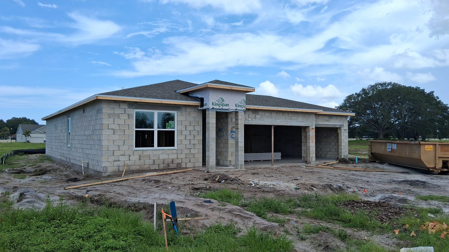 House Construction, Palm Bay, Florida. Port Malabar Country Estates