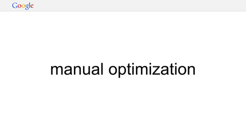 manual optimization manual optimization