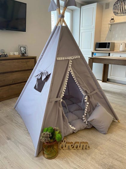 Indoor tent for children to play independently in.