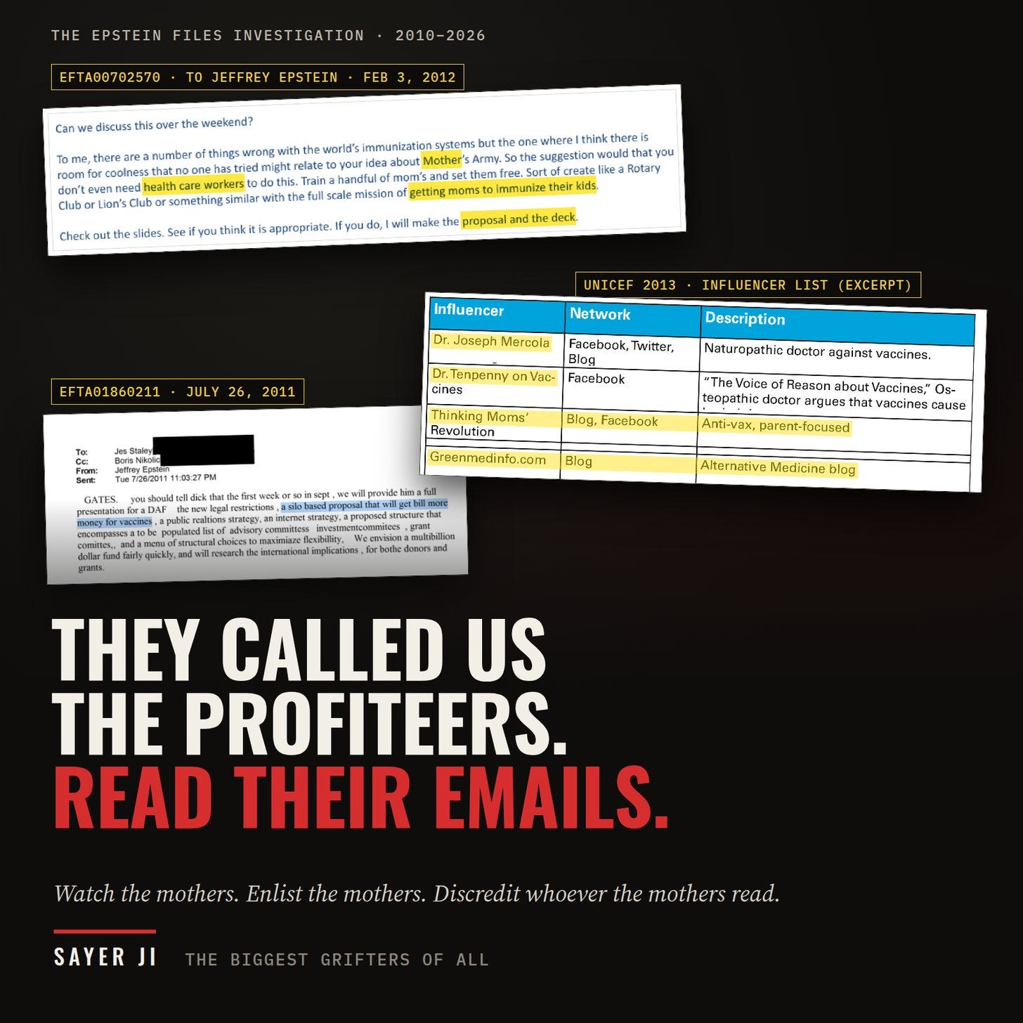The Biggest Grifters of All: They called us the profiteers. Read their emails. The Biggest Grifters of All: They called us the profiteers. Read their emails.