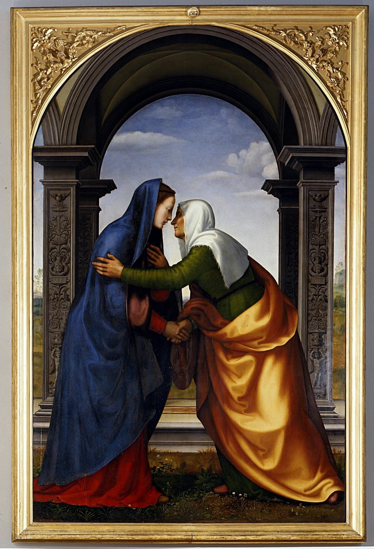 Visitation (In the predella: Episodes from the Infancy of Christ) Visitation (In the predella: Episodes from the Infancy of Christ)