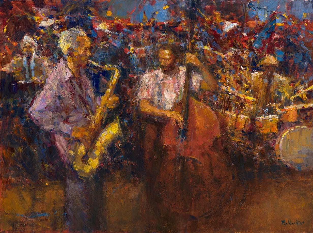 A group of musicians playing instruments

Description automatically generated