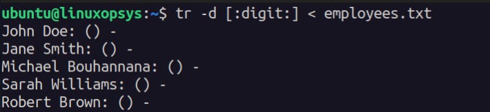 Deletes digits from file