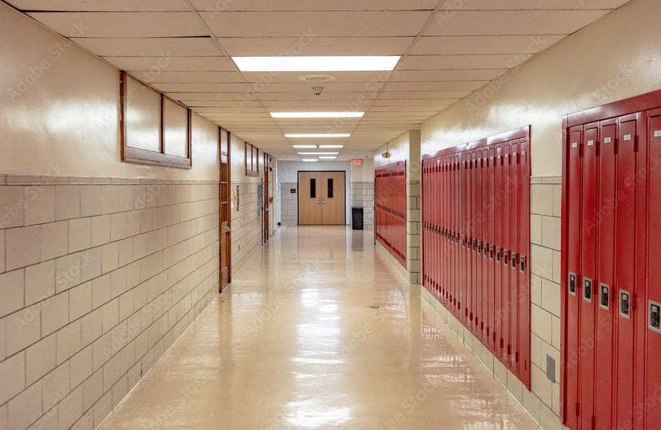 Empty School Hallway Empty School Hallway