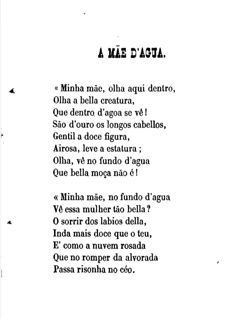A Mãe D’água, Gonçalves Dias
