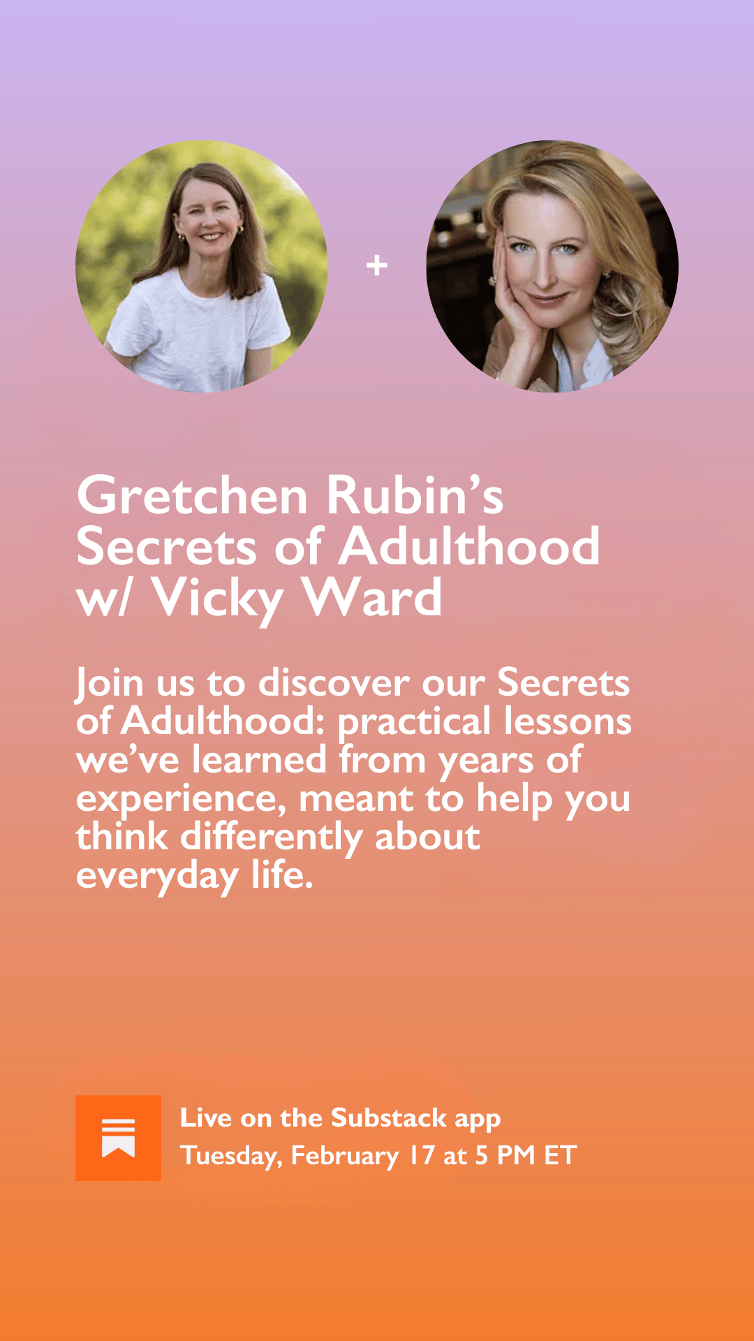 Join My Friend Gretchen Rubin And Me For A Discussion On The Secrets Of ...