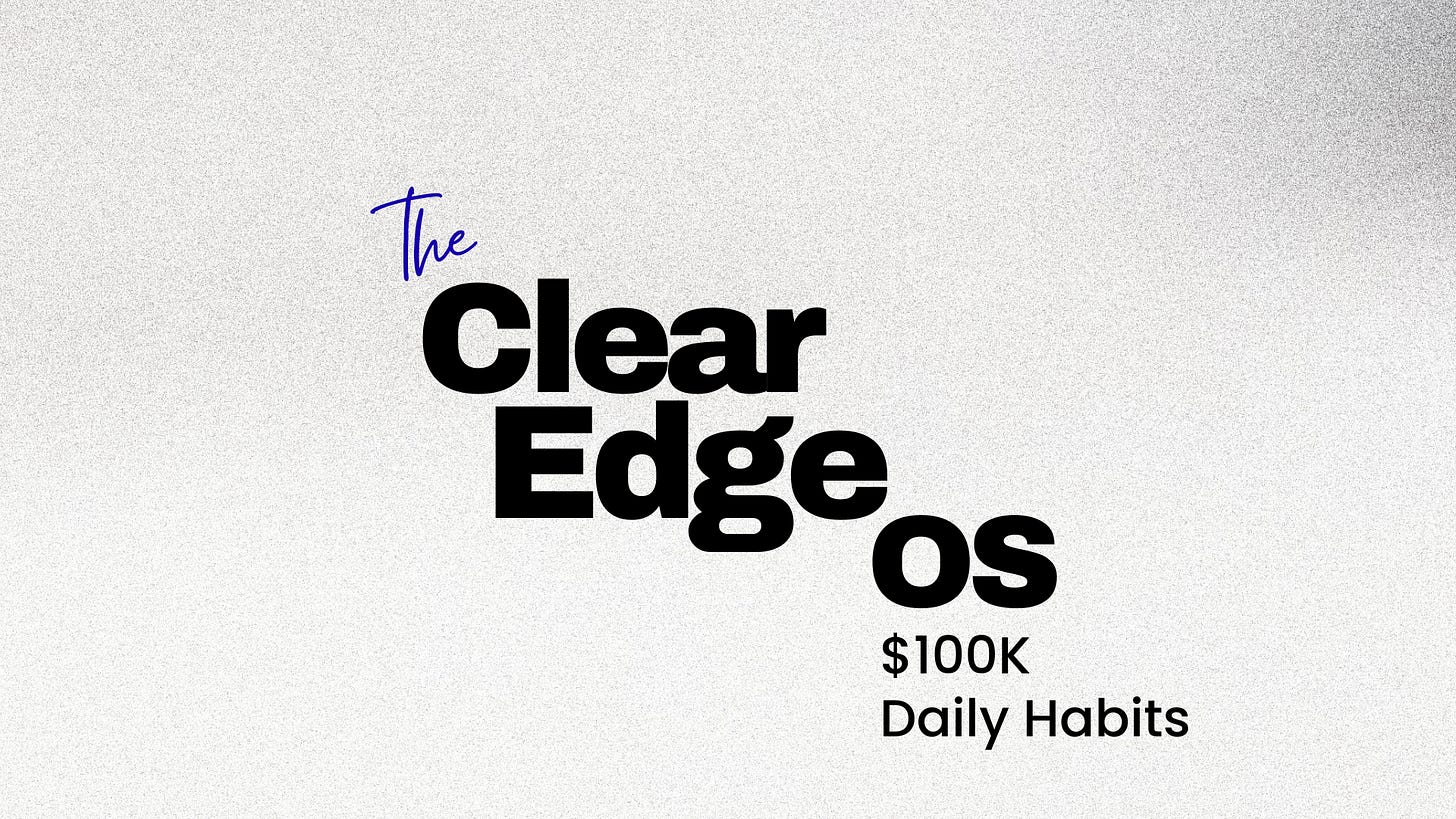The Clear Edge OS daily habits cover